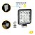 Farol Milha Led Quadrado Alumínio Fit 6000k 16 Led Smd 12/24v Tarponn - Par - Imagem 2