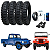 Jogo Pneu Militar Anteo 650 x 16 Com Câmaras de Ar Picape F-75 Jeep Willys - Imagem 1