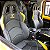 BANCO RALLYE DESIGN STRADALE EM COURVIN PRETO COM AMARELO - Imagem 5