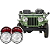 Kit Lanterna Traseira E Dianteira Jeep Cj2 Willys Ford Com Vigia - Imagem 1