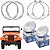 Kit Completo Farol Jeep Willys Ford CJ5 1955-1983 - Imagem 1