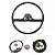 Volante De Direção Jeep Ford CJ5 Completo - Imagem 3