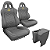 BANCO PARA TROLLER RALLYE DESIGN STRADALE EM COURO (PAR) + CONSOLE CINZA - Imagem 1