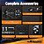 Par de Faróis de LED Heavy-Duty maXpeedingrods Série X – 5" (12,7 cm) Sistema Panorâmico Side Shooter 270° | Potência de 212W (25.440 LM) e Retroiluminação RGB de 7 Cores - Imagem 5