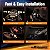 Par de Faróis de LED Heavy-Duty maXpeedingrods Série X – 5" (12,7 cm) Sistema Panorâmico Side Shooter 270° | Potência de 212W (25.440 LM) e Retroiluminação RGB de 7 Cores - Imagem 7