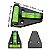 Kit de Niveladores Curvados Heavy Duty Kohree para RVs e Trailers - Conjunto com 2 Blocos de Nivelamento (Suporta até 15.875 kg / 35.000 lbs), 2 Calços de Roda Azuis, 2 Tapetes Antiderrapantes e Bolsa de Transporte - Imagem 2