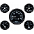 Kit Medidores Jeep Willys 0-60 MPH Ford GPW M38 Aro Preto Tático 12V - Imagem 1