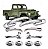Kit Macanetas Puxador Cromada Rural Pick-Up F75 Aero Willys Com Roseta - Imagem 1
