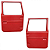 Kit Porta Dianteira Direita e Esquerda Em Fibra Toyota Bandeirante (1985 a 2001) Completo - Vermelho - Imagem 3