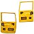 Kit Porta Dianteira Direita e Esquerda Em Fibra Toyota Bandeirante (1985 a 2001) Completo - Amarelo - Imagem 4