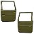 Kit Porta Dianteira Direita e Esquerda Em Fibra Toyota Bandeirante (1985 a 2001) Completo - Verde Militar - Imagem 3