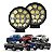 Par Farol de Milha LED Redondo 11,3cm 42W 14 LEDs Branco Frio - Imagem 1
