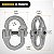 Manilha Engate 1/2 Hammerlock Par 12000lbs Cinza - Imagem 2