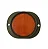 Refletor Metal Amarelo Olho Gato Jeep Militar GPW MB Ovalado - Imagem 1
