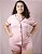 Pijama Giovana Americano Botões Blusa Curta e Short Rosa Claro - Imagem 5