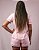 Pijama Giovana Americano Botões Blusa Curta e Short Rosa Claro - Imagem 8