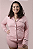 Pijama Lorena Americano Botões Blusa Longa e Short Rosa Claro - Imagem 1