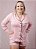 Pijama Lorena Americano Botões Blusa Longa e Short Rosa Claro - Imagem 3