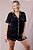 Pijama Giovana Americano Botões Blusa Curta e Short Preto - Imagem 2