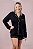 Pijama Lorena Americano Botões Blusa Longa e Short Preto - Imagem 1