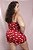 Pijama Carol Cropped com Renda e Short Estampa Coração - Imagem 2