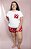 Pijama Aline Blusa Curta e Short Estampa Coração - Imagem 2