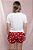 Pijama Aline Blusa Curta e Short Estampa Coração - Imagem 4