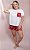 Pijama Aline Blusa Curta e Short Estampa Coração - Imagem 3