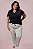 Pijama Roberta Blusa Curta e Calça Estampa Pinceladas - Imagem 1