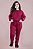 Pijama Sôfi de Tricô Blusa Longa e Calça Cereja - Imagem 1