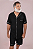 Pijama Masculino Vicente Americano Botões Blusa Curta e Short Preto - Imagem 1
