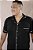 Pijama Masculino Vicente Americano Botões Blusa Curta e Short Preto - Imagem 2
