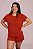 Pijama Aline Blusa Curta e Short Terracota - Imagem 1