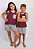 Pijama Infantil Camiseta com Bolso e Short Cinza e Vinho - Imagem 2