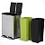 Lixeira Dupla Seletiva 40 Litros (20+20) 46x59x33cm - Inox - Imagem 1