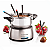Fondue Eletrico Em Aço Inox Nostalgia 220v Chocolate Queijo - Imagem 3