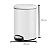 Lixeira Inox Branca 5 Litros Com Balde De Pedal Premium Qual - Imagem 3