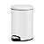 Lixeira Inox Branca 5 Litros Com Balde De Pedal Premium Qual - Imagem 1