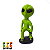 Estátua Alienígena Decoração Alien Extraterrestre Enfeite - Imagem 1