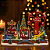 Parque Musical  Vila de natal Roda Gigante Decoração Enfeite Natal Led E Som Animado 23 cm - Imagem 2