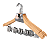 Conjunto De Cabide De Bambu Com Presilhas Premium Kit 6 - Imagem 3