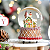 Globo De Neve Musical Enfeite De Natal Bola Musica A Corda - Imagem 3