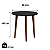 Mesa de Apoio mesa Lateral Decorativa Baixa Compacta Preta - Imagem 3