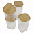 Kit 4 Potes Vidro Hermético 600-1900 Ml Com Tampa Bambu Bambu - Imagem 3