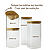 Kit 4 Potes Vidro Hermético 600-1900 Ml Com Tampa Bambu Bambu - Imagem 4