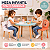 Conjunto Mesa Infantil com 2 Cadeiras Madeira MDF Resistente Ideal para Brincar Estudar e Desenhar - Imagem 5