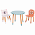 Conjunto Mesa Infantil com 2 Cadeiras Madeira MDF Resistente Ideal para Brincar Estudar e Desenhar - Imagem 1