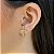 Brincos Crucifixo Cravejado com Zircônias Semijoia 18k - B756 - Imagem 1