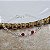 Pulseira Infantil com Pedras Vermelha  Prata 925 - 14cm - PPR24 - Imagem 1