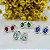 Brincos Gota Cravejados com Zircônias Prata 925 - 9mm (par) - BPR339 - Imagem 1